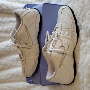 White Nike cheer shoe. Used for one cheer season.